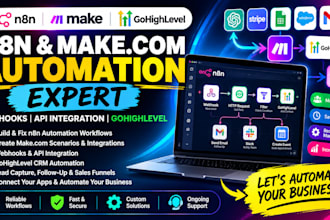 build n8n automation make com expert webhooks api integration gohighlevel