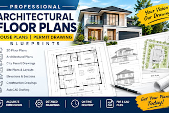design architectural floor plan house plan permit drawing blueprint