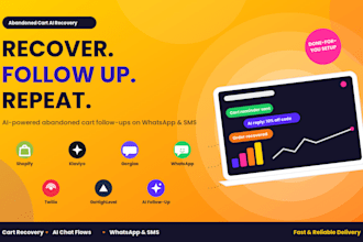 create abandoned cart ai follow up shopify klaviyo gorgias whatsapp twilio ghl