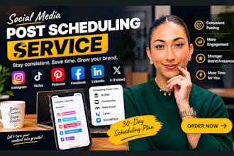 schedule instagram tiktok pinterest facebook post on hootsuite buffer metricool