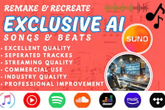 recreate or remake ai generated song, suno ai song  or demo song