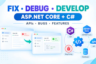 fix and debug your asp net core and c sharp application