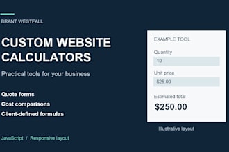 build a custom website calculator or quote form