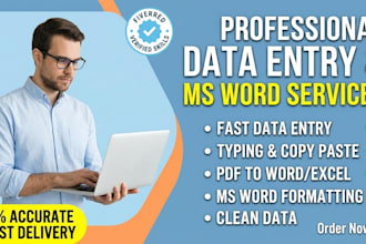 do data entry copy typing and microsoft word tasks accurately