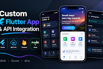 build custom flutter mobile app and integrate rest apis