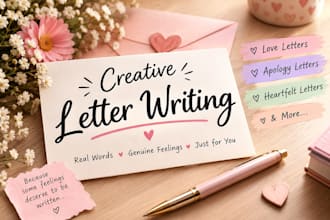 do apology letter, love letter, thank you letter for you