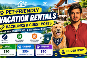 do backlinks, guest posts for pet friendly vacation rentals