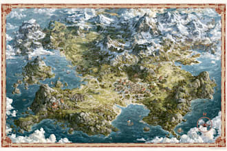 fantasy map illustration for map