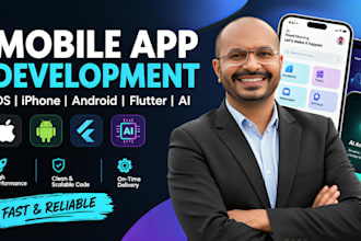 do mobile app development as ios, iphone, android, flutter and ai app developer