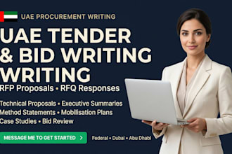 write uae tender proposals uae bids rfp and rfq responses