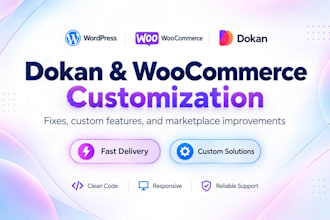 customize fix or add features to your dokan marketplace