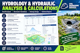 perform hydrology, hydraulic and stormwater drainage calculations