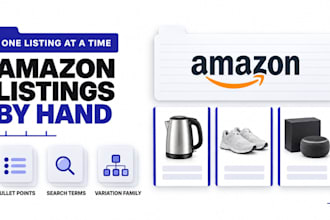 do professional amazon product listing data entry manually