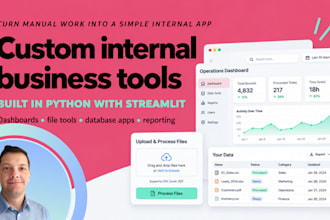 build a custom internal business app with python and streamlit