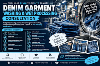 provide denim washing consultation and troubleshooting