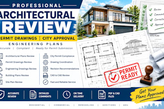 architectural review, stamp permit plans engineering drawings city approval