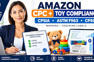 prepare CPC certificate cpsia astm toy compliance for amazon sellers