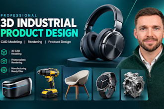 do 3d industrial product design, cad modeling and product rendering