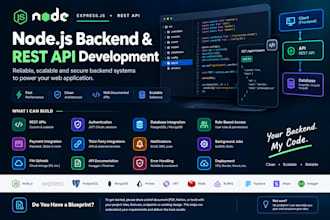 develop a nodejs backend and rest API