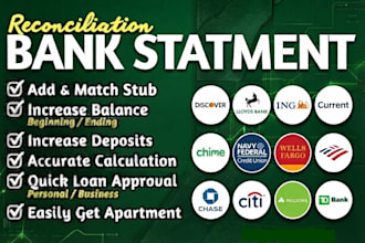 do the bank reconciliation and statements