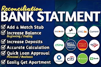 do bank statement work on urgent basis