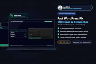 fix wordpress bugs, critical issues and error 500 fast