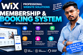 do wix membership acess digital membership registration recurring booking setup