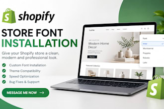do shopify font installation and shopify store expert