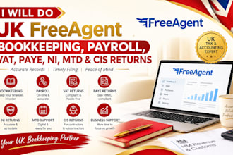 do UK freeagent bookkeeping, payroll tax, vat, paye, ni, mtd and cis returns