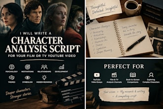 write a deep character analysis script