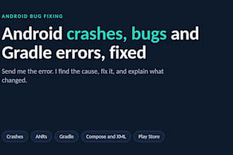 fix android app crashes, bugs and gradle errors