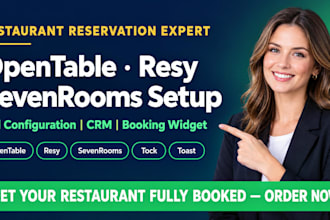 setup opentable, resy and sevenrooms restaurant reservation system