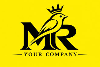 create a custom bird lettermark emblem logo