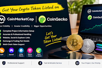 help submit your crypto token to coinmarketcap and coingecko