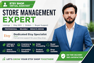 be your etsy virtual assistant for store management and listing optimization