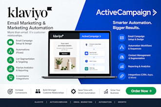 setup email campaign klaviyo active campaign mailchimps