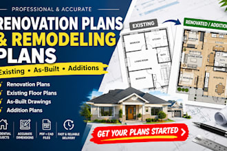 draw renovation plans existing floor plans, as built drawings and addition plans
