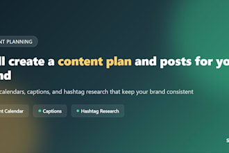 create a content plan and posts for your brand