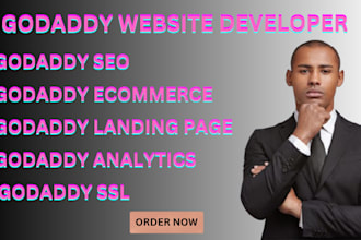 do godaddy SEO, godaddy ecommerce, godaddy landing page, godaddy analytics, SSL