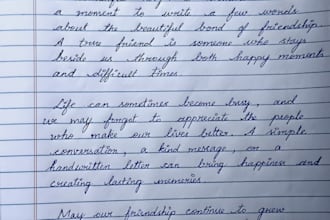 write your text in beautiful handwritten style