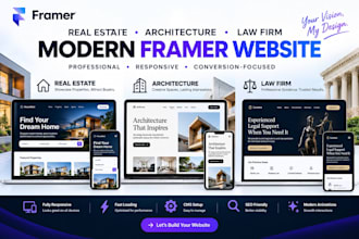 create framer website for real estate, architecture or law firm
