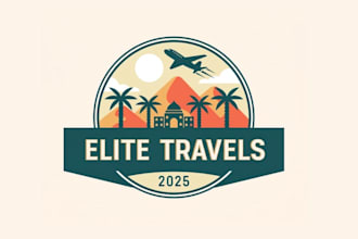 craft a high end travel agency logo with unlimited revisions