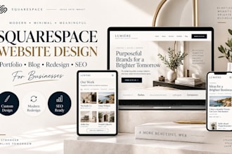 build squarespace website design portfolio blog redesign SEO for businesses
