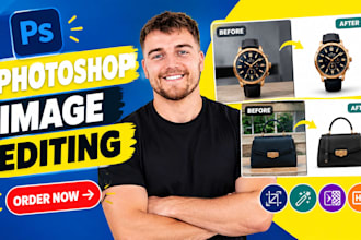 do photoshop bulk image editing and complex background removal with enchancement