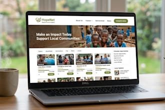 non profit, charity, 501c3, ngo, nonprofit, donation website on wix wordpress