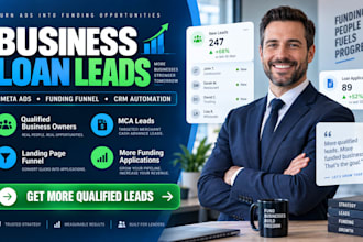 generate business loan leads mca leads meta ads high converting funding funnel