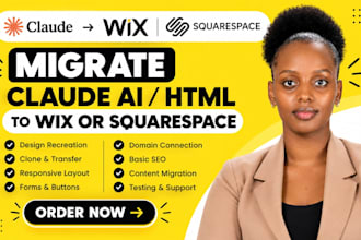 migrate claude ai HTML lovable ai website to wix squarespace cluade migration