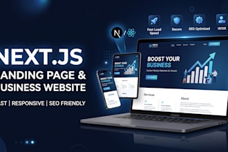 build a modern nextjs landing page or business website