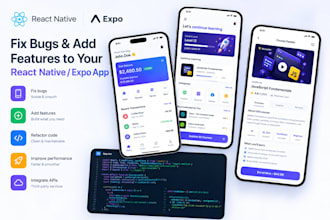 fix bugs and add features to your react native or expo app