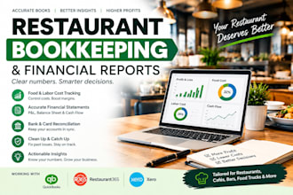 do restaurant bookkeeping to track profit, food costs, labor, and cash flow